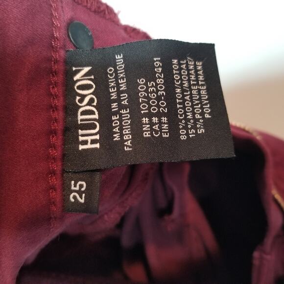 Hudson Nico Midrise Ankle Super Skinny FP RGRT WMA407SMT Hudson Skinny Jeans 25 - Picture 6 of 9